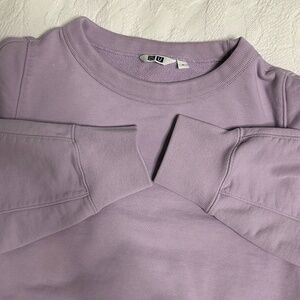 Uniqlo Crop Mauve Sweat Shirt Women's Size Medium Athleisure Spring Comfy *READ*